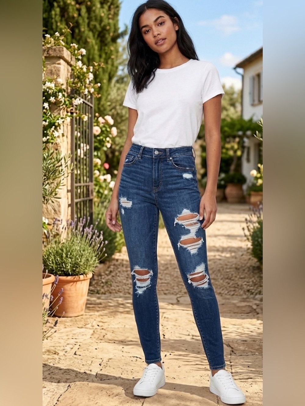 High Rise Distressed Jegging 2 X-Short - Picture 2 of 6